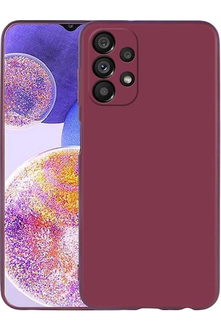 Zore Galaxy Uyumlu A23 Kılıf Premier Silikon Kapak - Mürdüm Mürdüm