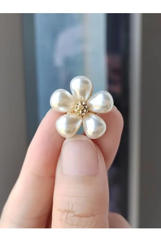 Olfil Broş-mini Çiçek İnci Minimalizm Stil 287942182 Altın Rengi