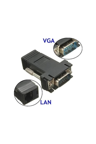 Pm-6859 Vga To Rj45 Cat5/cat6/cat7 Mini Extender Uzatıcı Adaptör