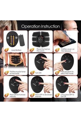 Kablosuz Elektrikli Kas Stimülatörü Kol Kalça Karın Masajı 62go31 Çok Renkli