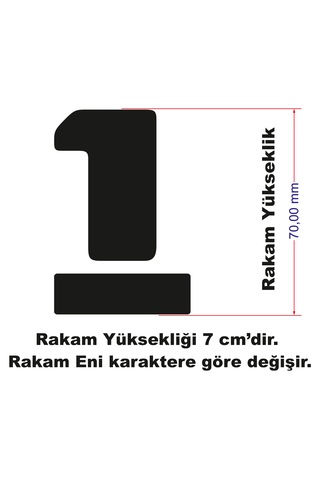 Stencil Rakam Boyama Şablonu X058-sayı Rakam Yüksekliği 7 Cm