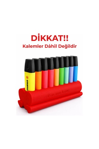 Kalpli Tasarım Kalem Standı Kalemlik Organizer Sert Plastik Kalem Tutucu Renkli Dekoratif Çok Renkli