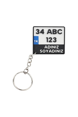 2 Adet Kişiye Özel Kare Plaka Anahtarlık Seti - İsim Yazılı 2'li Avantajlı Paket