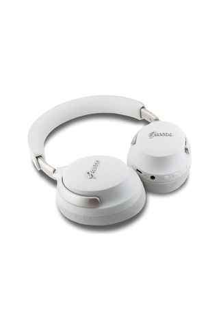 Tr Anc Ve Enc Özellikli Kulak Üstü Bluetooth Kulaklık Guess Lisanslı Metal Yazı Logolu Script Seri Bej