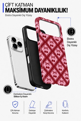Apple iPhone Uyumlu, 17 Pro Max Pop Art Koleksiyonu Çift Katmanlı Essential Tough Telefon Kılıfı
