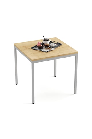 Çok Amaçlı 80x80x75h Cm Masa, Yemek Masası, Ofis Çalışma Masası, Bilgisayar Masası, Sehpa 80x80x75h Safir Meşe