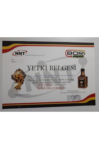Bor Power S-250 Gold Güçlendirilmiş Bor Motor Yağ Katkısı N11.139