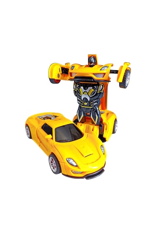Transformer Porsche Sürtmeli Robota Dönüşen Robot Olan Oyuncak Araba 1:32 Ölçek Mavi, Mor, Turuncu, Sarı