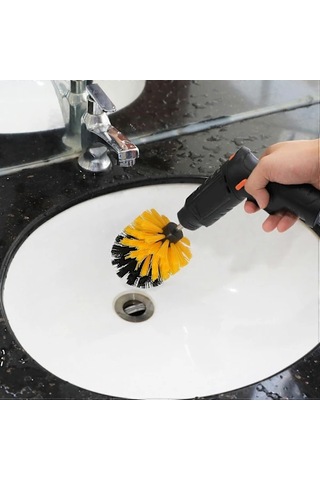 /ea/4 Adet Kombine Matkap Fırçası Elektrikli Fırçalama Fırçası Matkap Döner Fırça Elektrikli Temizleme Fırçası Ataşmanı