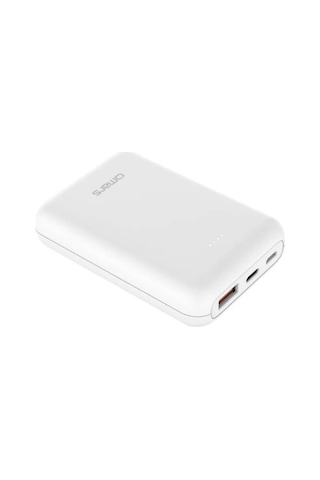 Omars OMPB015 10000MAh 20W Mini Çift Çıkışlı Taşınabilir Powerbank Beyaz