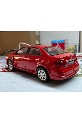 Oyuncak Metal Model Araba 1/36 Çek Bırak 2009 Toyota Corolla Kırmızı