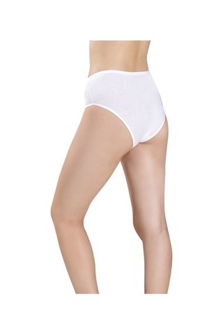 6' Lı Kadın Beyaz Pamuklu Bikini Külot 652 - Xl Beyaz