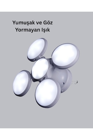 Mey İthalat Solar Güneş Enerjili Ve Usb Şarjlı 5 Kanatlı Led Kamp Lambası Çok Renkli