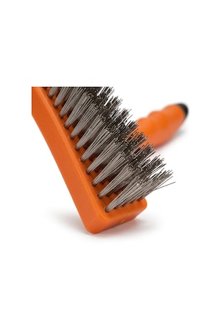 Eltos Etf130 Profesyonel Çelik Tel Fırça 14" Ergonomik Kaymaz Plastik Saplı Metal Pas Sökücü, İnatçı Boya Ve Korozyon Temizleyici, Kaynak Öncesi Hazırlığı Ve Çapak Alma İçin Endüstriyel Tel Fırça