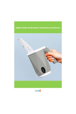 Ergonomik Elekli Kedi Kum Küreği Pratik Temizlik Seti