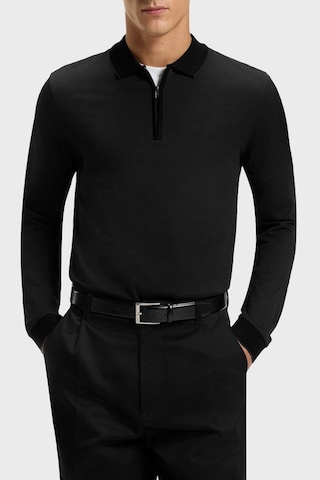 Boss Erkek Polo Yaka Kazak 50549583 001 Siyah Siyah