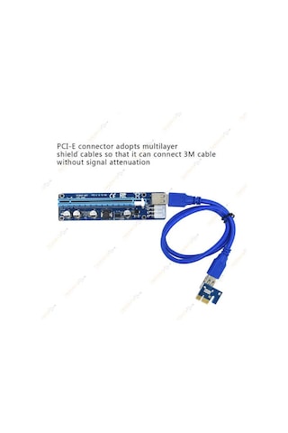 Pcı-E 1X To 16X Usb 3.0 Riser Uzatıcı Yükseltici Kart 2021 Model