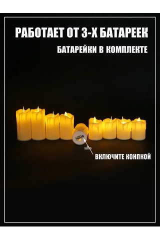 Amıkon 3'lü Led Şamdan Seti 189201319 Sütlü