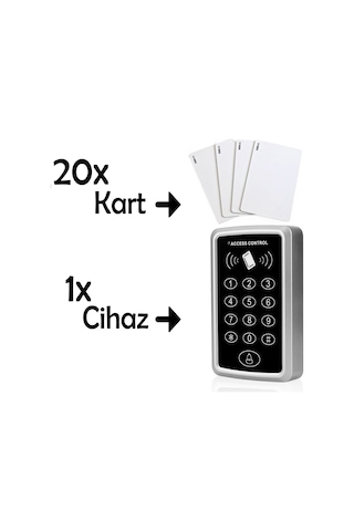 Sonex Rfid Göstergeç Şifreli Kapı Kilidi + 20 Adet Proximity Kart