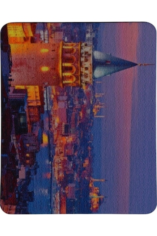 Galata Kulesi Manzara Desenli Kaymaz Taban Optik Bilgisayar Notebook Mouse Pad Maus Ped 17,5x21,5cm