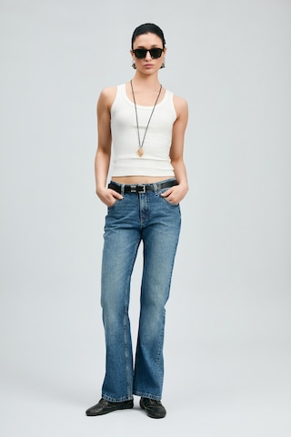 Lufian Amber Kadın Denim Bootcut Fıt- Yüksek Bel Mavi Mavi 121200008100300