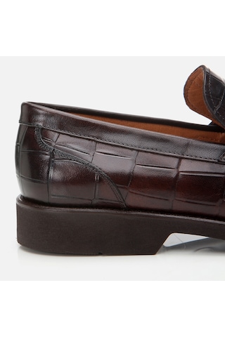 Hotiç Hakiki Deri Kahve Erkek Kroko Desenli Loafer 02ayh305260a480 Kahve-brown Kahverengi