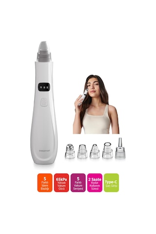Polosmart Psc97 Şarjlı Siyah Nokta Temizleme Cihazı Beyaz