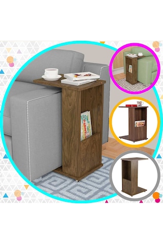 Modilayn Ata Gazetelik- Dergilik- Servis Tekerlekli C Yan Sehpa. N11.2685