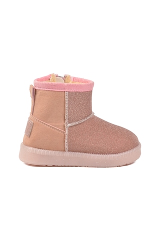 Ayakmod Pembe Simli İçi Kürklü Fermuarlı Bebek Bot 1212 B Pembe Simli