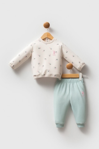 U.S. Polo Assn. Kız Bebek Krem Takım Krem