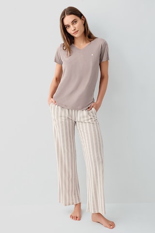 Pierre Cardin Kadın Kahverengi Pijama Takım Kahverengi