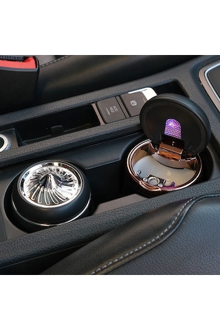 Premium Işıklı Küllük Silver / Icku54