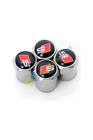 Audi S Line Logo Arma Sibop Kapağı 4 Adet Paslanmaz Çelik Yüksek Kalite