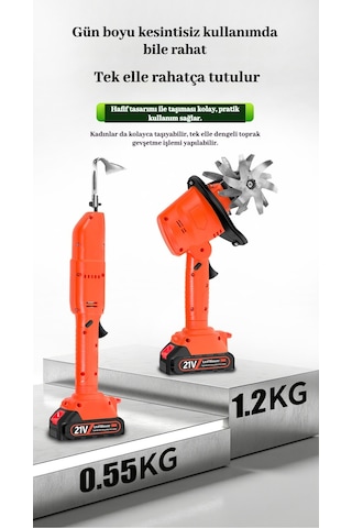 Snapbuy Elektrikli Şarjlı Mini Toprak İşleme Çapa Makinesi (Pil Ve Şarj Dahil Değildir)