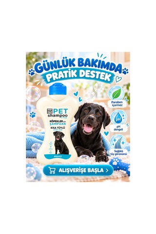 Köpek Şampuanı Normal 400 Ml Hassas Ciltlere Uygun Günlük Köpek Bakım Şampuanı
