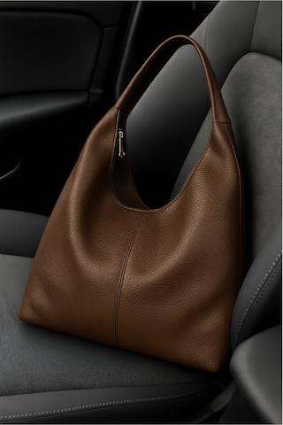 Adelina Bags Kadın Acı Kahverengi Salaş Yumuşak Dokulu Büyük Boy Omuz Ve Tote Çanta Kahverengi