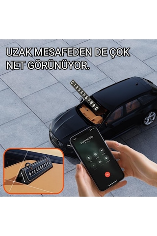 Coofbe Premıum Gizlenebilir Araç Park Telefon Numaratörü Geçici Park Numaratör Plakalık Araç Geçici Park İçin Telefon Numaratörü 1 Adet