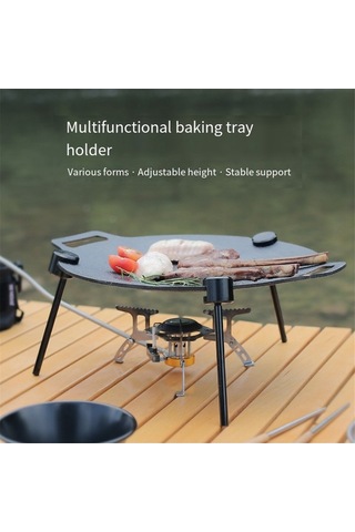 Ulzyvf Tripod Siyah Izgara Çıkarılabilir Dikey Barbekü Braketi Siyah