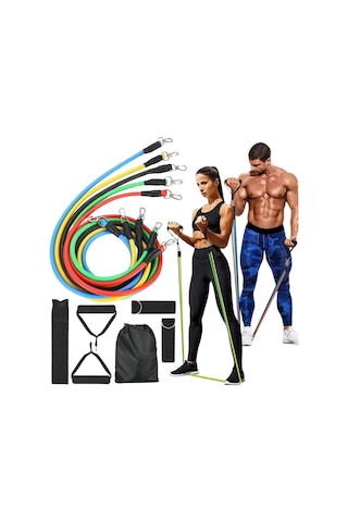 Full Body Antrenman İçin Kapı Arkası Spor Bandı Ve Aksesuar Seti