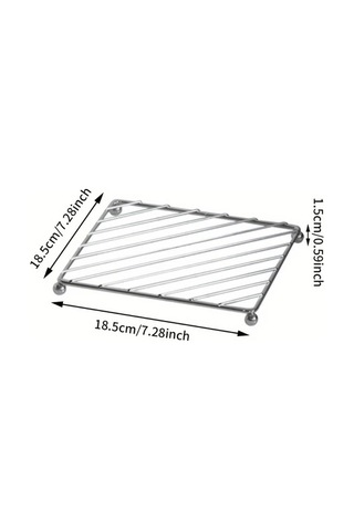 Willowhaven Silvery 4 Adet Paslanmaz Çelik Isıya Dayanıklı Ve Kaymaz Fritöz Altlığı