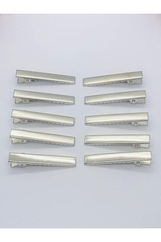 Xmlbayiciniz Metal Pens Toka 10 Adet-timsah Toka 4,5 Cm Hand Made Toka Yapımı Metalik Tek Ebat Çok Renkli
