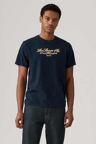 Levi's Relaxed Erkek Mavi Bisiklet Yaka Tişört - A2082-0296 Lacivert