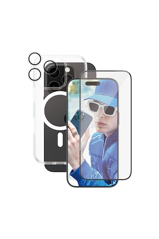Care By Panzerglass Flagship Apple Uyumlu iPhone 16 Pro 3'lü Çerçeve Aparatlı Telefon Koruma Seti