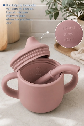 Babyjem Silikon Pipetli Bardak Mocha