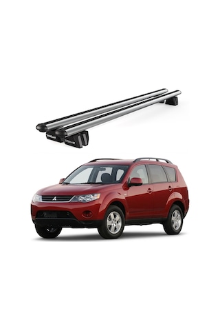 Pençe Mitsubishi Outlander Ara Atkı 2006-2012 Uyumlu Gri Ara Atkı Port Bagaj Tavan Barı