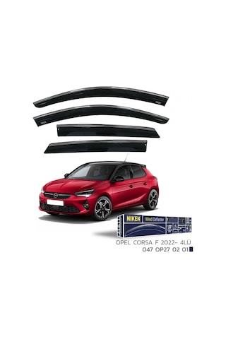 Niken Opel Corsa F 2022+ Kromlu Cam Rüzgarlığı 4 Lü