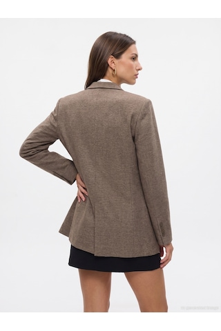Dilvin 60834 Oversize Blazer Ceket S.kahve