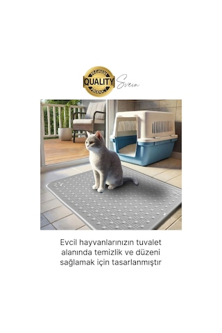 Svein Evcil Hayvan Tuvalet Önü Paspası Silikon Mama Kum Matı