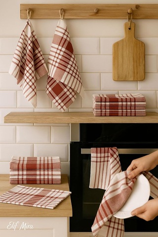 Ayrex 10 Lu Lüks Mutfak Kurulama Bezi Seti 45x65 Cm Table Linen Diğer