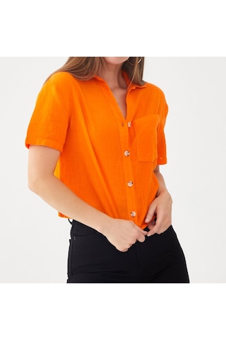 Kadın Oranj Gömlek Turuncu